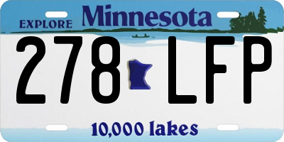 MN license plate 278LFP
