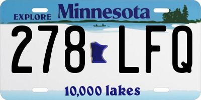 MN license plate 278LFQ
