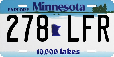 MN license plate 278LFR