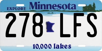 MN license plate 278LFS