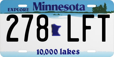 MN license plate 278LFT