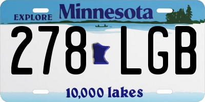 MN license plate 278LGB
