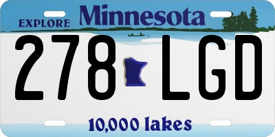 MN license plate 278LGD