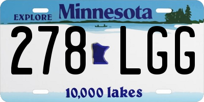 MN license plate 278LGG