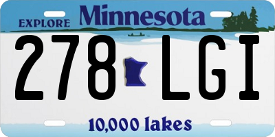 MN license plate 278LGI