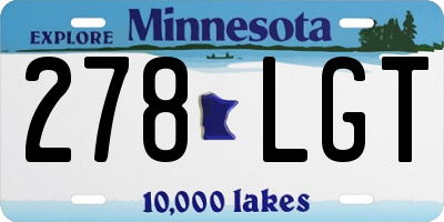MN license plate 278LGT