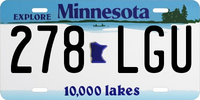 MN license plate 278LGU
