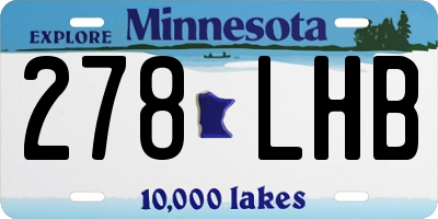 MN license plate 278LHB