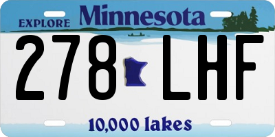 MN license plate 278LHF
