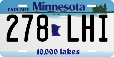 MN license plate 278LHI