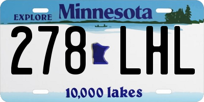MN license plate 278LHL