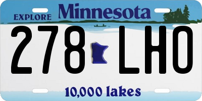 MN license plate 278LHO
