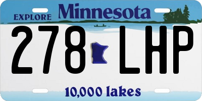MN license plate 278LHP