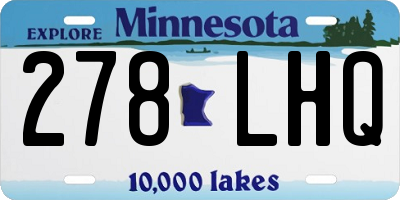 MN license plate 278LHQ