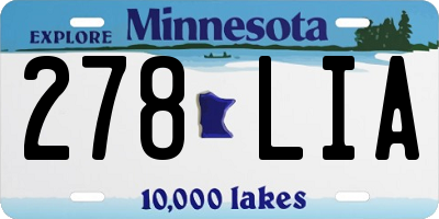 MN license plate 278LIA