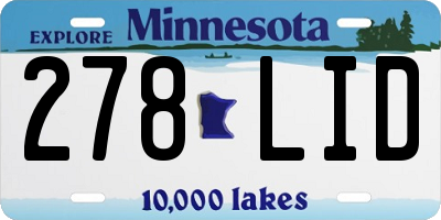 MN license plate 278LID