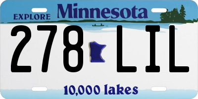 MN license plate 278LIL