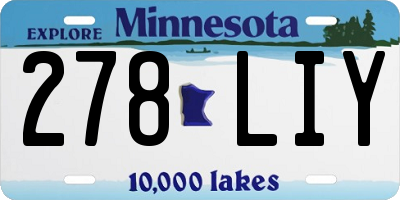MN license plate 278LIY
