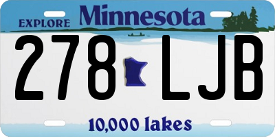MN license plate 278LJB