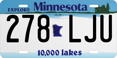 MN license plate 278LJU