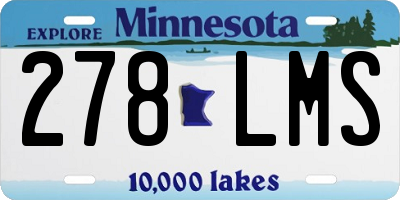MN license plate 278LMS