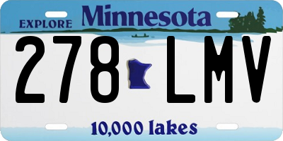 MN license plate 278LMV