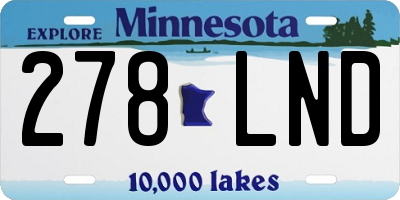 MN license plate 278LND