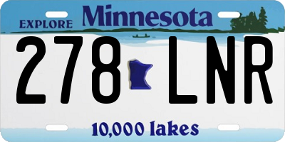 MN license plate 278LNR