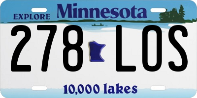 MN license plate 278LOS