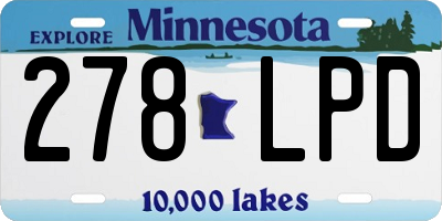MN license plate 278LPD