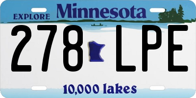 MN license plate 278LPE