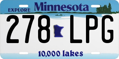 MN license plate 278LPG