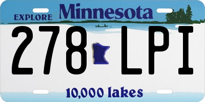 MN license plate 278LPI