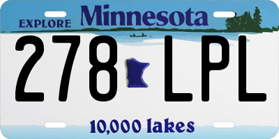 MN license plate 278LPL