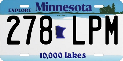 MN license plate 278LPM
