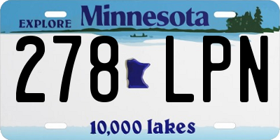 MN license plate 278LPN