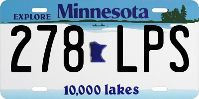MN license plate 278LPS