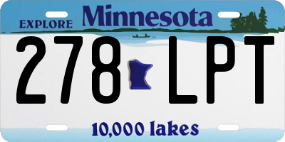 MN license plate 278LPT