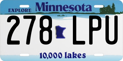 MN license plate 278LPU