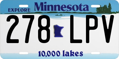 MN license plate 278LPV
