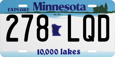 MN license plate 278LQD