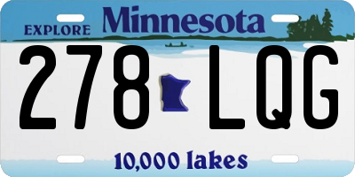 MN license plate 278LQG