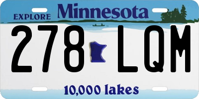 MN license plate 278LQM