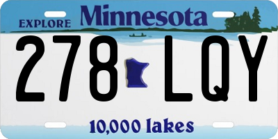 MN license plate 278LQY