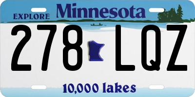 MN license plate 278LQZ