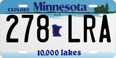 MN license plate 278LRA