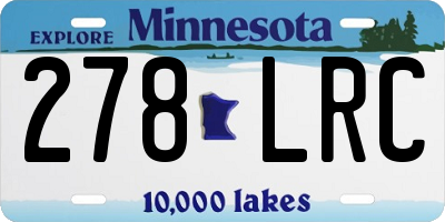 MN license plate 278LRC