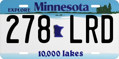 MN license plate 278LRD
