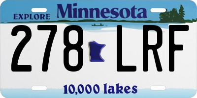 MN license plate 278LRF