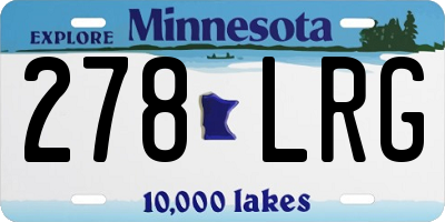 MN license plate 278LRG